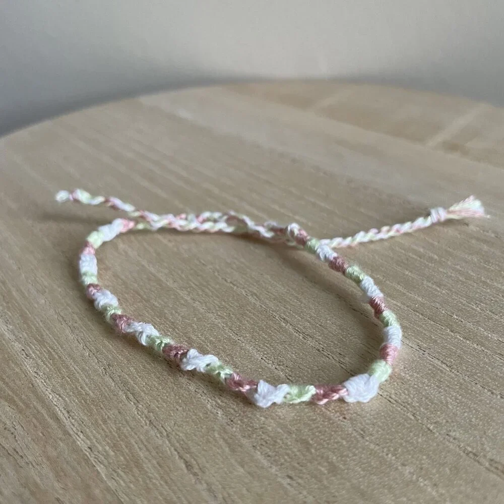 Dora Bracelet, anklet, trendy, comfortable, tie, embroidery thread, woven, gift,